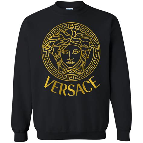 versace sweatshirt black|women's versace t shirt.